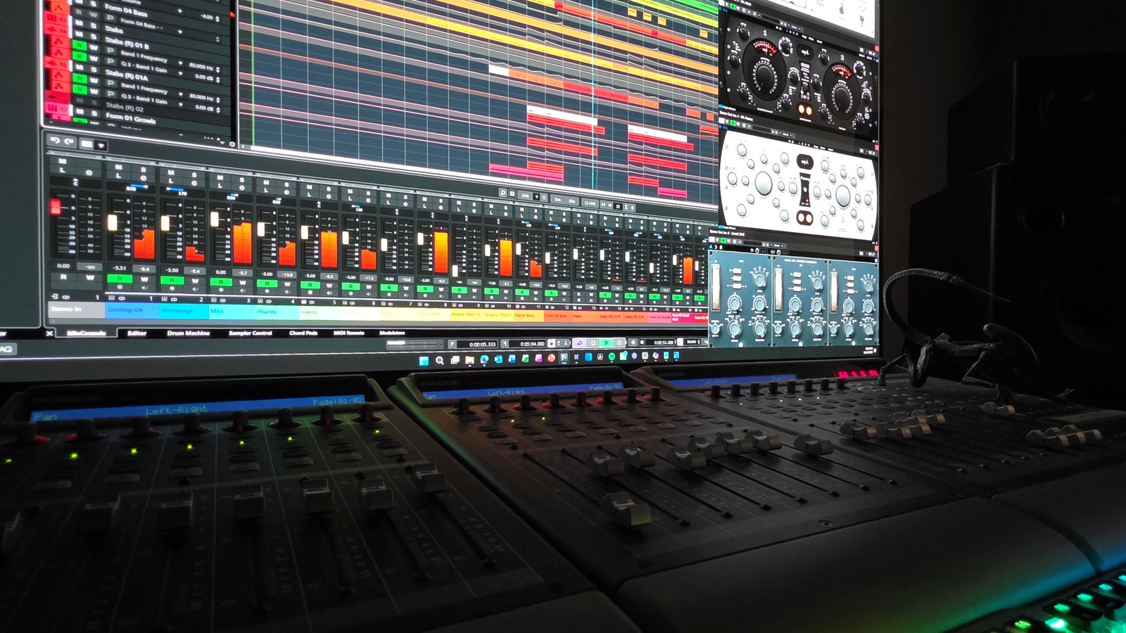 3x Mackie Control Universal Control Surfaces with Fader Automation